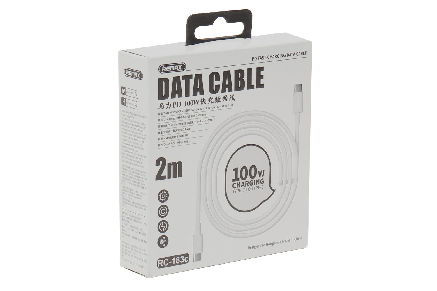 کابل USB-C ریمکس مدل RC-183C