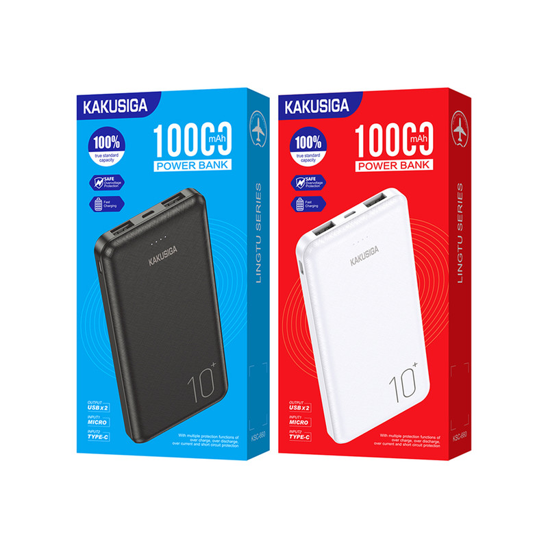 پاوربانک کاکوسیگا مدل KSC-660 ظرفیت 10000 میلی‌ آمپر ساعت