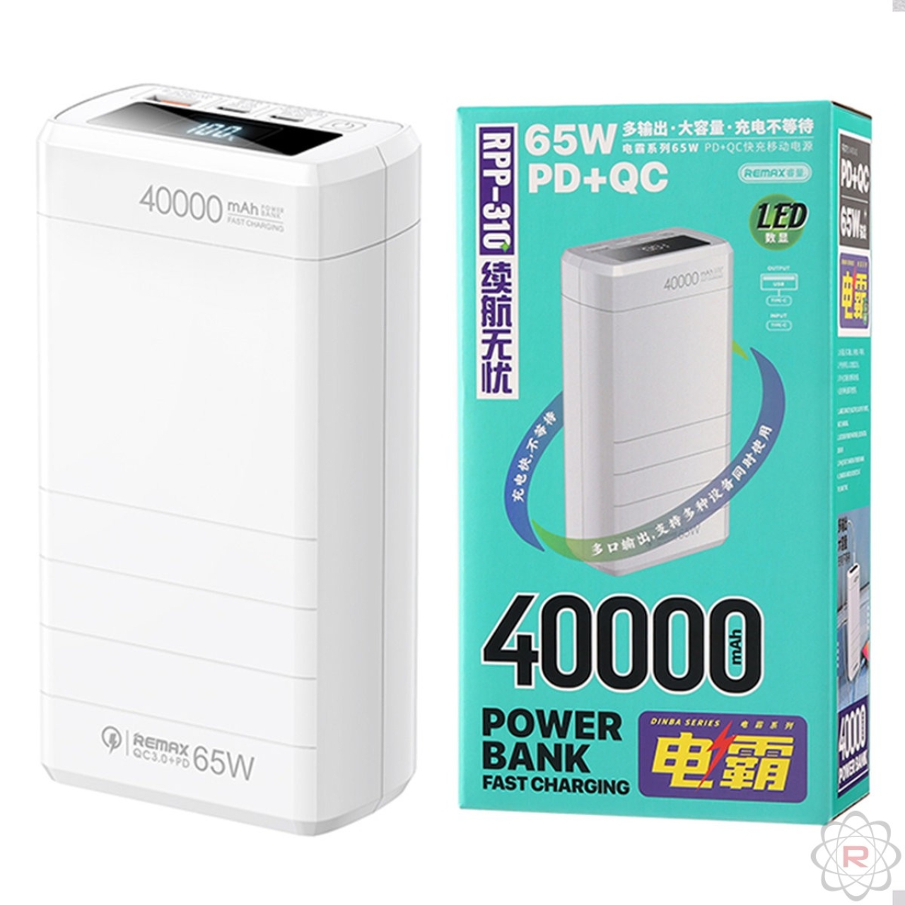 پاوربانک فست شارژ 40000 میلی آمپر ساعت 65 واتی ریمکس مدل RPP-310