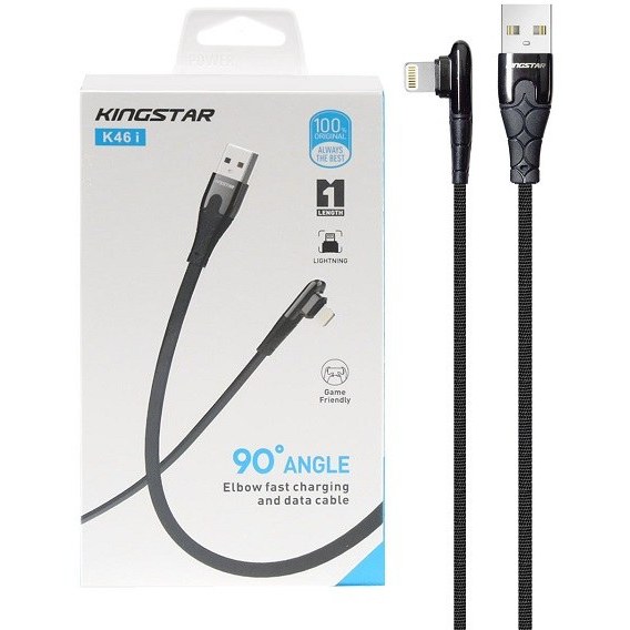 کابل تبدیل USB به لایتنینگ کینگ استار مدل K46i طول 1 متر