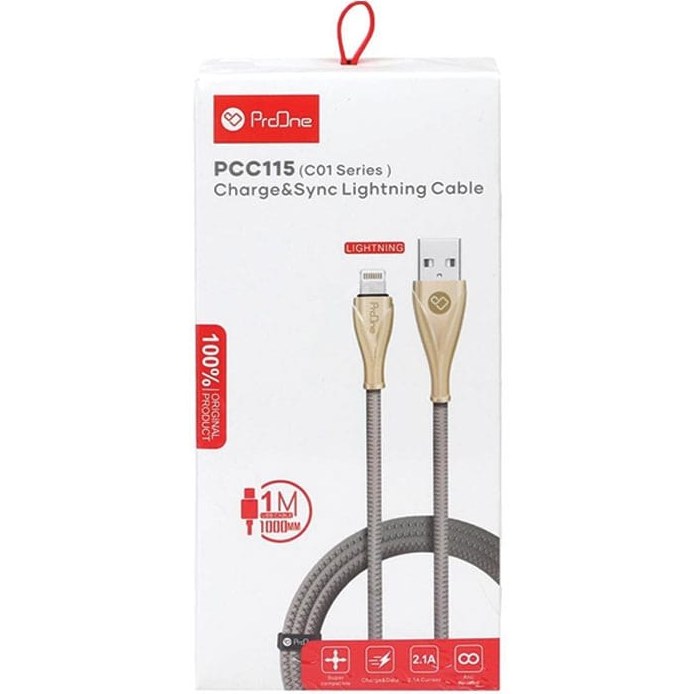 کابل تبدیل USB به لایتنینگ پرووان مدل PCC115 طول 1متر