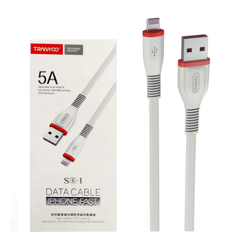 کابل تبدیل USB به لایتنینگ ترانیو مدل S8 IP طول 1.2 متر