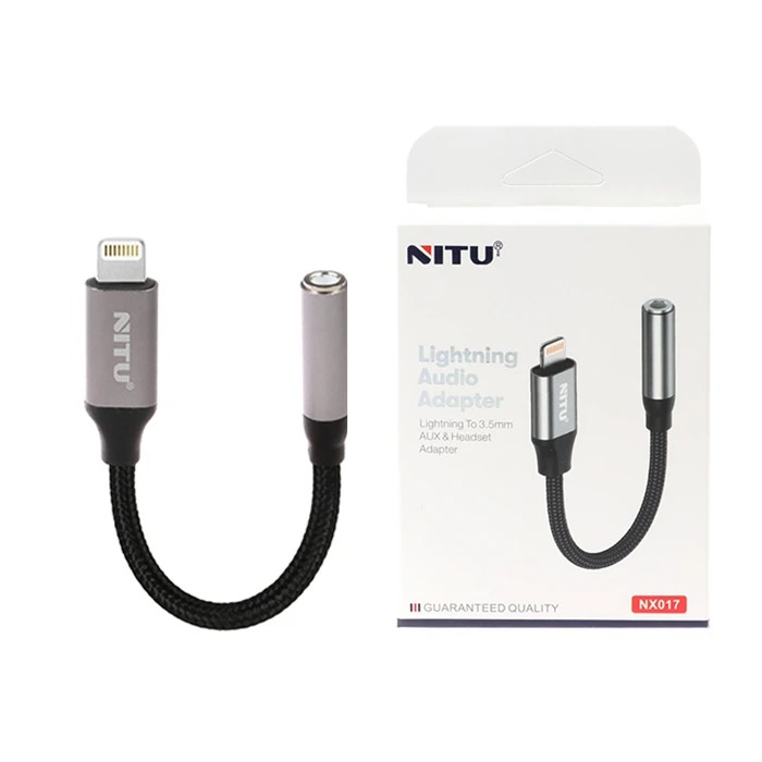 مبدل لایتنینگ به جک 3.5 میلیمتری نیتو مدل NX017