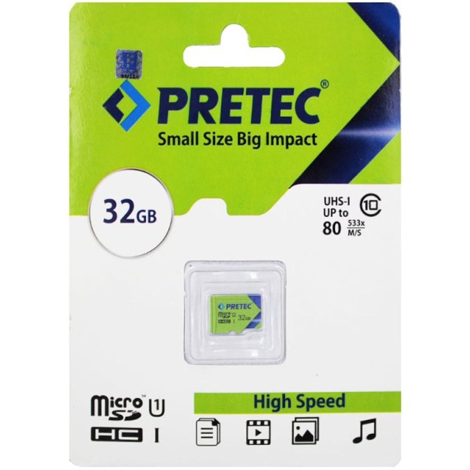 کارت حافظه 32 گیگ Pretec 533X U1 C10 80MB/s
