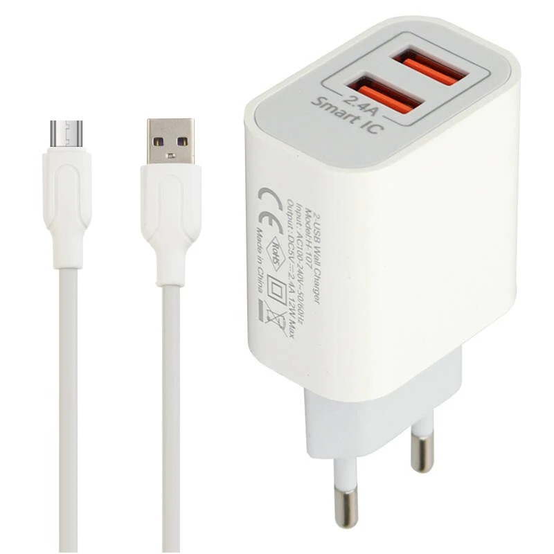 شارژر دیواری هیسکا مدل H-107 به همراه کابل MicroUSB