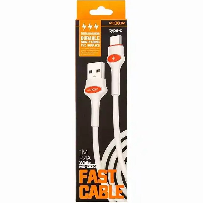 کابل شارژ USB به Type-C موکسوم مدل MX-CB20