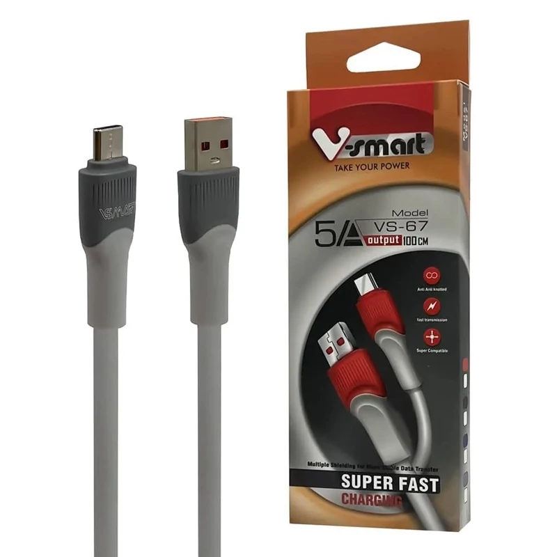 کابل تبدیل USB به USB-C وی اسمارت مدل VS-67 طول 1 متر