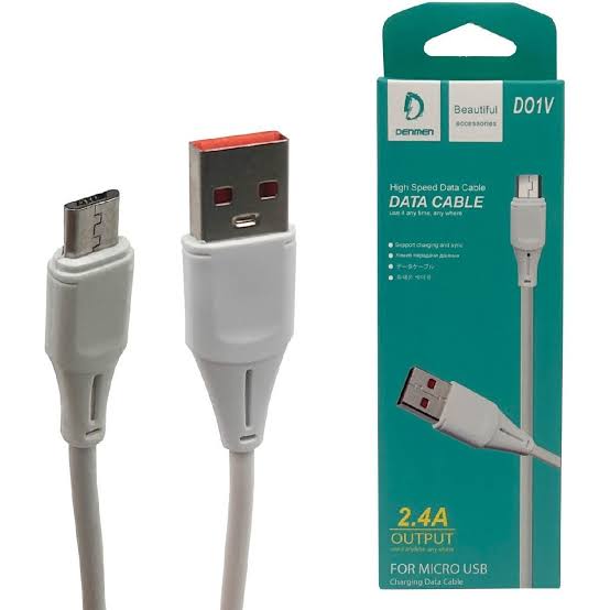 کابل تبدیل USB به microUSB دنمن مدل D01V طول ۱ متر