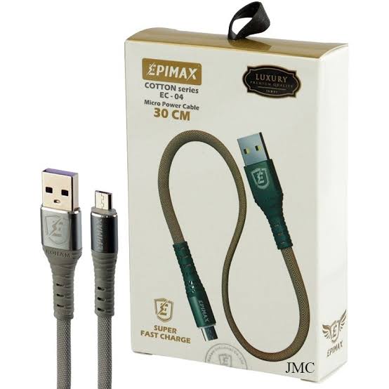 کابل پاوربانک USB به MicroUSB اپی مکس مدل EC-04 طول 30 سانتی متر